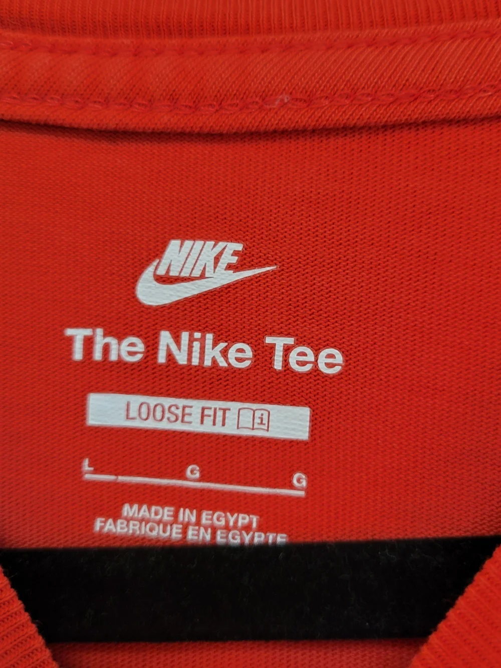 Nike Red Short Sleeve Crewneck with White Swoosh